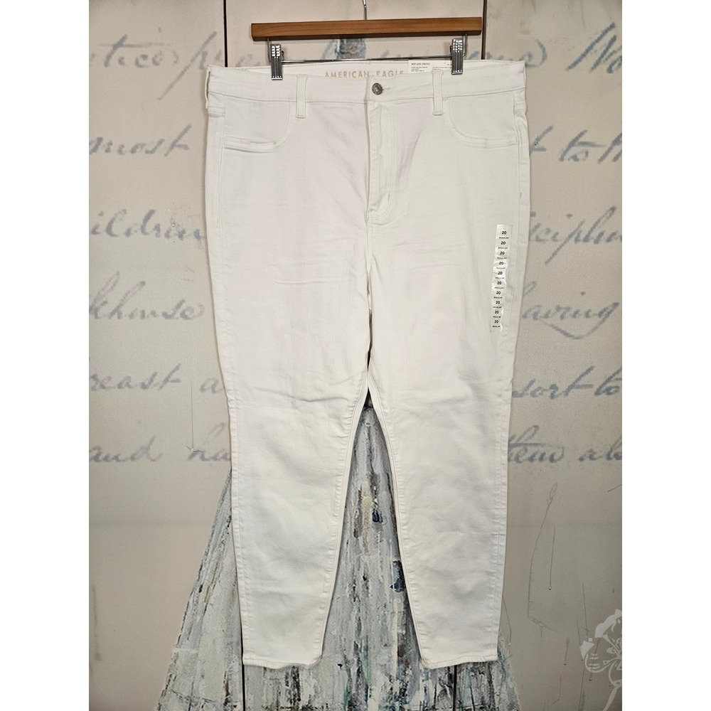 NWT‎ American Eagle Super High-Rise Jegging 20 White Next Level Stretch Skinny